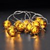 LED vánoční řetěz rolničky, 10x LED, zlatý, 1,5m, 2xAA [1V272]