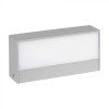 LED nástěnné svítidlo 9W, 850lm, UP&DOWN, šedé, IP65/2-PACK!