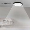 LED svítilna 18W, 1830lm, kulatá, černý rám, 1+1 zdarma!
