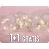 Sada LED vánočních koulí s hvězdami, 6ks, 30LED, časovač, tester, 1+1 zdarma! [1V228]