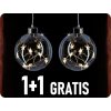 LED vánoční koule skleněná, 10LED, 2xAA, 1+1 zdarma! [1V204]
