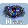 LED WIFI smart vnější dekorační řetěz, 240 LED, 12m, teplá bílá + RGB, 1+1 zdarma! [1V12-WIFI]