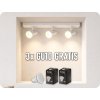 LED stropní interiérové ​​svítidlo 3xGU10 RIO, bílé [AD-OP-6431WGU10] + 3x GU10 žárovka zdarma!