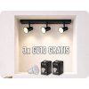 LED stropní interiérové ​​svítidlo 3xGU10 RIO, černé [AD-OP-6431BGU10] + 3x GU10 žárovka zdarma!