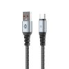 Kabel Braix USB-A - USB-C 1m, 3A, černý [GSM195613]