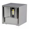 LED nástěnné svítidlo 11W, 1360lm, čtverec, šedé