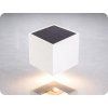 LED nástěnné solární svítidlo s PIR senzorem 9W, 800lm, CCT, IP65, bílé