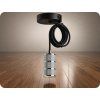 Závěsné LED svítidlo pro 1xE27, 2m, chrom [SZ61104]