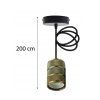 Závěsné LED svítidlo pro 1xE27, 2m, žlutá měď [SZ61105]