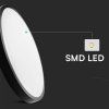LED svítidlo 24W, 2500lm, kulaté, černý rám, 1+1 zdarma!