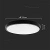 LED svítidlo 24W, 2500lm, kulaté, černý rám, 1+1 zdarma!