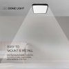 LED svítidlo 48W, 5160lm, čtvercové, černý rám