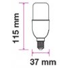 E14 LED ŽÁROVKA 8W, T37, SAMSUNG CHIP (Barva světla Studená bílá)