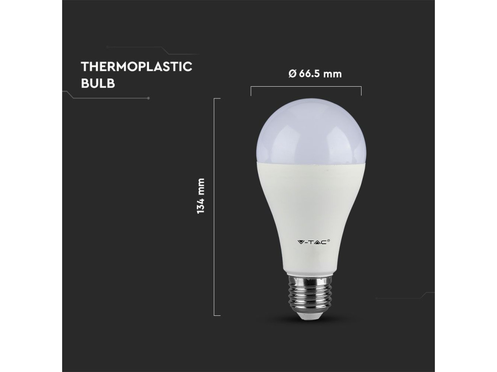 E27 LED Žiarovka 17W, A65 + Zdarma záruka okamžitej výmeny !