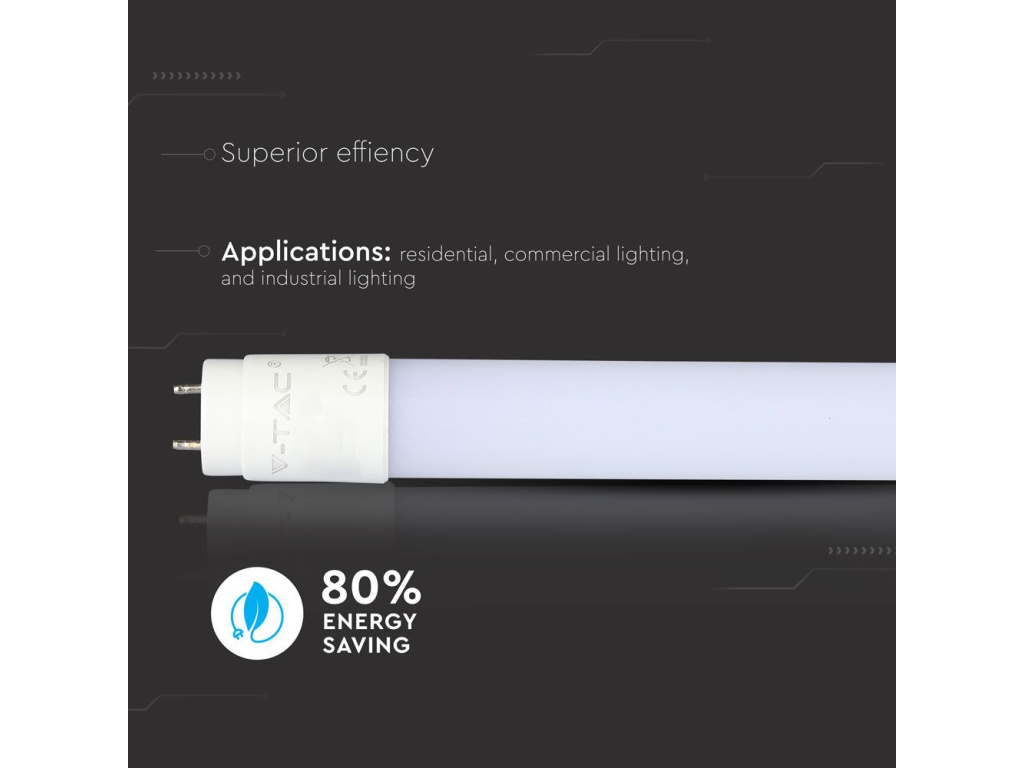 LED TRUBICA T8, 18W, 120CM, G13, NANO PLAST, (1700LM)
