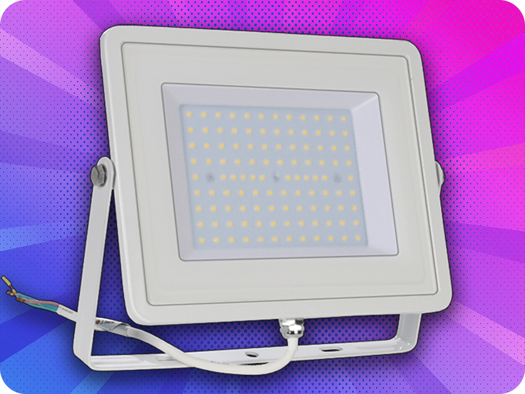 LED REFLEKTOR 100W, 8500 LM, BIELY