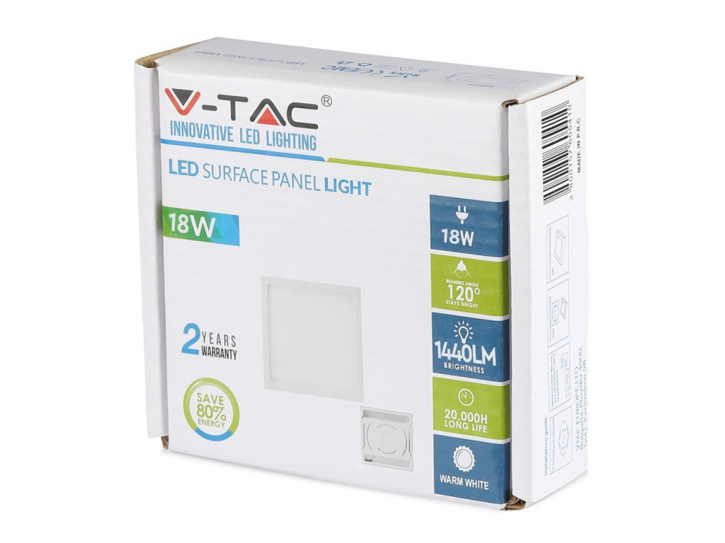 LED PANEL 18W, 1440lm,