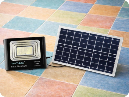 LED solárny reflektor s 35W solárnym panelom, 2450lm, IP65, 15000mAh