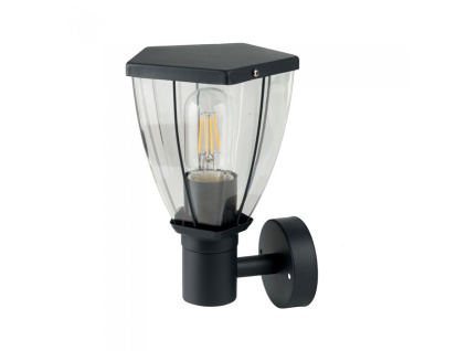 Nástenné svietidlo, E27,  matné čierne, UP,  IP44