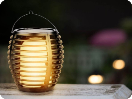 Solárne svietidlo plameň do zeme/na stenu, 0.45W (5lm), 1700K, IP44