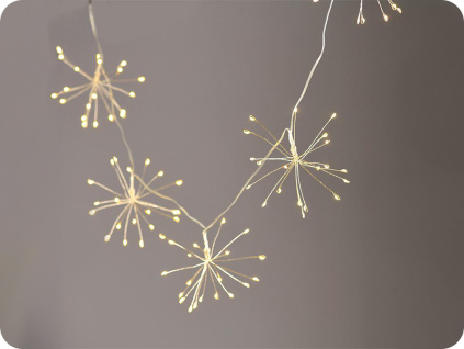 LED strapcová reťaz 4.2m, 300LED, 15x strapec, bez funkcií, WW, strieborná meď [X073001423]