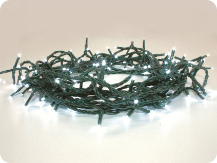 LED vonkajšia vianočná reťaz, 300 LED, 14.95m, prívod 3m, 8 funkcií, IP44, studená biela [X08300212]