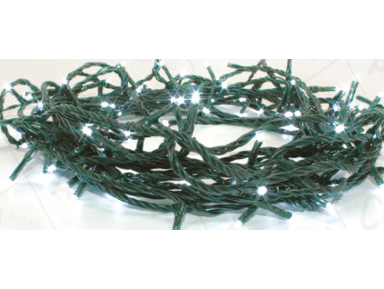 LED vonkajšia vianočná reťaz, 300 LED, 14.95m, prívod 3m, 8 funkcií, IP44, studená biela [X08300212]