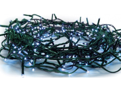 LED vonkajšia vianočná reťaz, 300 LED, 14.95m, prívod 3m, 8 funkcií, IP44, modrá [X08300612]