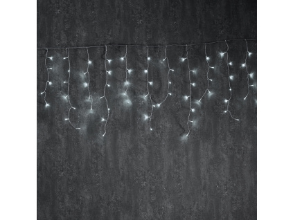 LED dážď, 3m,144LED, 24x vetva, 60cm dĺžka vetvy, 8 funkcií, s adaptérom, IP44, studená  biela [X08144222]