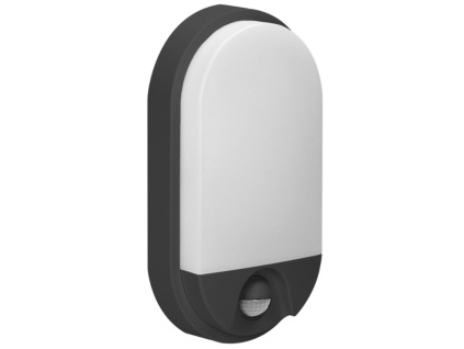 Záhradné svietidlo s PIR senzorom 10W, 800LM, 4000K, IP54, čierne [AD-OP-6110BLPMR4]