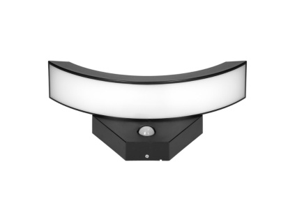 Záhradné svietidlo SPINEL s PIR senzorom, 10W, 750LM, 4000K, IP54,  čierne [AD-OP-6119BLPMR4]