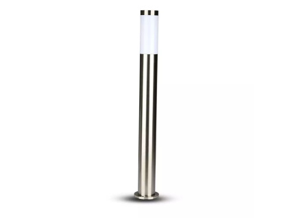 LED záhradné svietidlo 1xE27, 80cm, IP44, satén-nikel