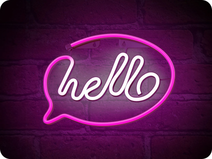 Forever light Neon LED dekorácia - HELLO, 3xAA/USB [RTV100232]