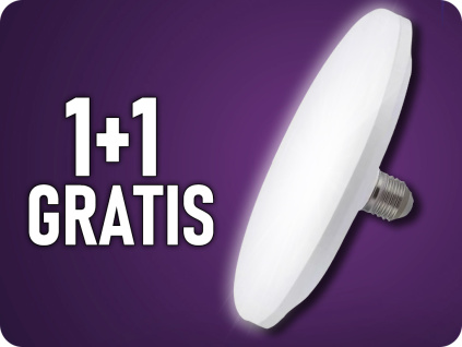 E27 LED žiarovka UFO 16W, 1350lm, 3000K, 1+1 zadarmo!