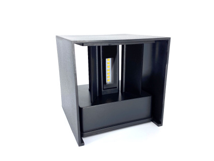 LED nástenné svietidlo LEDOM 2x3W, 450lm, IP54, čierne