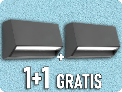 LED nástenné svietidlo do exteriéru ENYE LED 3W,170lm, IP65, 4000K, sivé, 1+1 zadarmo! [AD-OP-6191L4]
