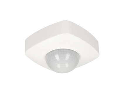 PIR senzor prítomnosti 360° max. LED 500W 3-2000lux min 10 sek. max 30 min. dosah priemer 20m biely IP65 [OR-CR-255]