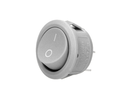 Vypínač kolískový I/O okrúhly, 6A/230V, sivý [OR-AE-13180/G]