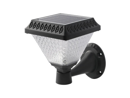 LED solárne svietidlo s diaľkovým ovládaním 0,8W, 75lm, CCT, IP44, hranaté