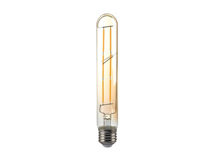 E27 T30 LED FILAMENT 6W, 600lm, 300°, jantár, sklo, 2200K