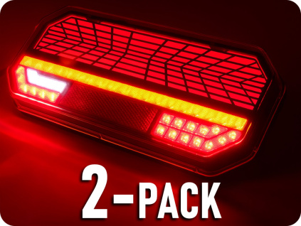 LED zadné svetlo Neon, 12/24V, 6 funkcií, ľavé+pravé! [L2422]