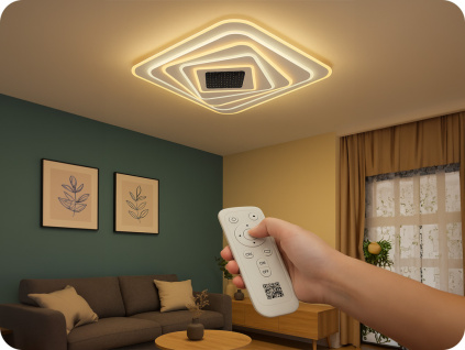 LED dizajnové svietidlo 150W, 15 500lm, s diaľkovým ovládaním, CCT