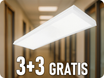 LED prisadený panel s napájacím zdrojom 40W, 4400lm, 3+3 zadarmo!