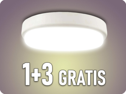 LED vonkajšie stropné/nástenné svietidlo 12W, 1160lm, IP54, 1+3 zadarmo!