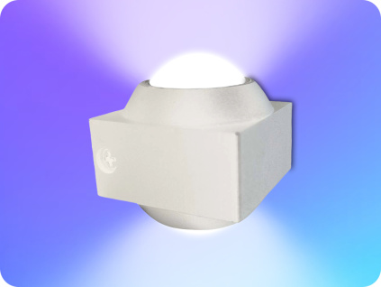 LED nástenné svietidlo 2W, 200lm, dvojitý svetelný lúč, biele
