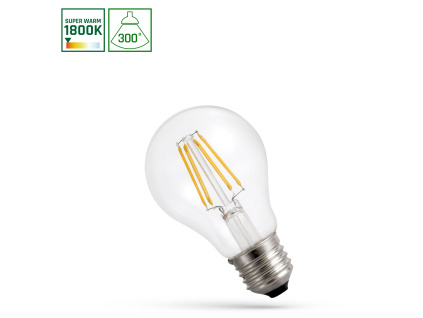 Retro LED žiarovka E27, 4W, 340lm, ultrateplá 1800K [WOJ+14654]