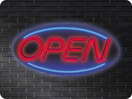 Forever light Neon LED dekorácia OPEN stmievateľná, USB  [RTV100454]
