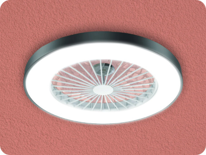 ACA Stropný SMART ventilátor 22W, 6 rýchlostí, 50dB, LED 36W CCT, čierny [FANOKBL20G]