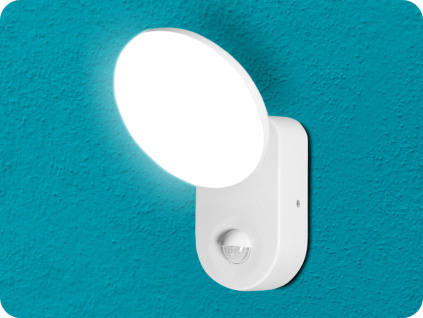 LED nástenné svietidlo so senzorom RIOLIT 15W, 1100lm, IP65, 4000K, biele [AD-OP-6206WLPMR4]