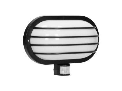 ORNO LED nástenné svietidlo so senzorom LASO 1x60W, E27, čierne [LF-2/B]